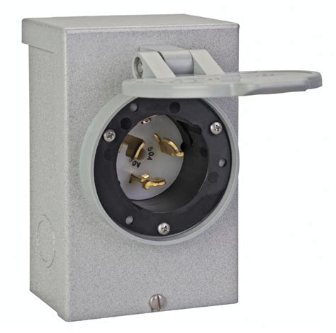 twistlock 50 amp metallic inlet box|Square D 50.